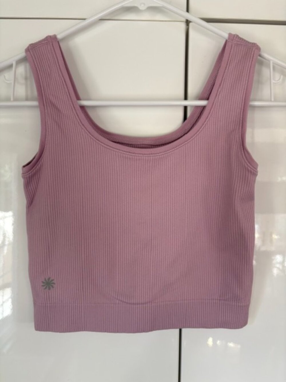 Athleta crop tank top, powder pink